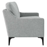 Modway Furniture Corland Upholstered Fabric Loveseat XRXT Light Gray EEI-6021-LGR