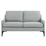 Modway Furniture Corland Upholstered Fabric Loveseat XRXT Light Gray EEI-6021-LGR