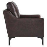 Modway Furniture Corland Leather Armchair XRXT Brown EEI-6022-BRN