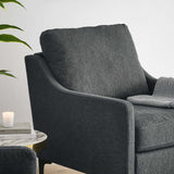 Modway Furniture Corland Upholstered Fabric Armchair XRXT Charcoal EEI-6023-CHA