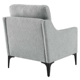 Modway Furniture Corland Upholstered Fabric Armchair XRXT Light Gray EEI-6023-LGR