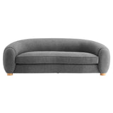 Abundant Boucle Upholstered Fabric Sofa Gray EEI-6024-GRY