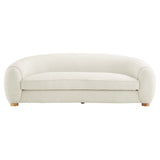 Abundant Boucle Upholstered Fabric Sofa Ivory EEI-6024-IVO