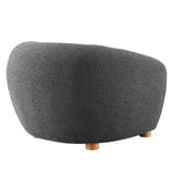 Abundant Boucle Upholstered Fabric Armchair Gray EEI-6025-GRY
