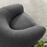 Abundant Boucle Upholstered Fabric Armchair Gray EEI-6025-GRY