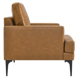 Modway Furniture Evermore Vegan Leather Armchair 0423 Tan EEI-6047-TAN