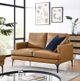Modway Furniture Evermore Vegan Leather Loveseat 0423 Tan EEI-6048-TAN