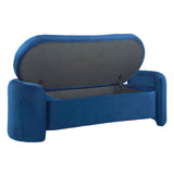 Modway Furniture Nebula Upholstered Performance Velvet Bench XRXT Midnight Blue EEI-6054-MID