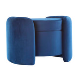 Modway Furniture Nebula Upholstered Performance Velvet Ottoman XRXT Midnight Blue EEI-6055-MID