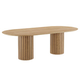 Modway Furniture Senja 95" Oval Dining Table XRXT Oak EEI-6065-OAK-SET