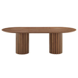 Modway Furniture Senja 95" Oval Dining Table XRXT Walnut EEI-6065-WAL-SET