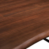 Modway Furniture Viggo 74" Live Edge Acacia Wood Dining Table 0423 Black Walnut EEI-6069-BLK-WAL