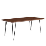 Modway Furniture Ardor 74" Live Edge Acacia Wood Dining Table 0423 Black Walnut EEI-6070-BLK-WAL