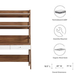 Modway Furniture Bixby Office Desk 0423 Walnut White EEI-6073-WAL-WHI