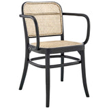 Modway Furniture Winona Wood Dining Chair Set of 2 XRXT Black EEI-6076-BLK