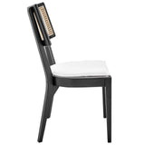 Modway Furniture Caledonia Wood Dining Chair Set of 2 XRXT Black White EEI-6080-BLK-WHI