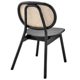 Modway Furniture Malina Wood Dining Side Chair Set of 2 XRXT Black EEI-6081-BLK