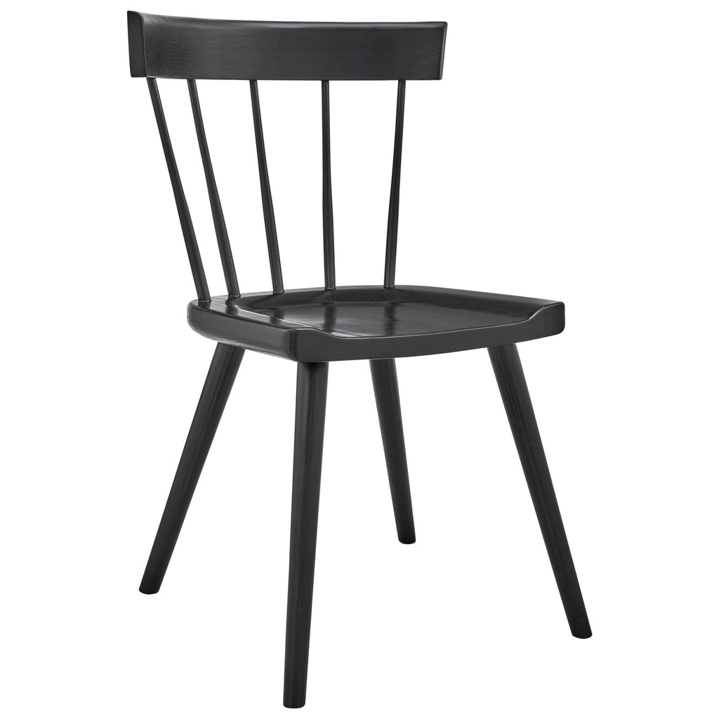 Modway Furniture Sutter Wood Dining Side Chair Set of 2 XRXT Black EEI-6082-BLK