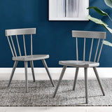 Modway Furniture Sutter Wood Dining Side Chair Set of 2 XRXT Light Gray EEI-6082-LGR