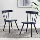 Modway Furniture Sutter Wood Dining Side Chair Set of 2 XRXT Midnight EEI-6082-MID