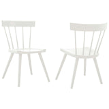 Modway Furniture Sutter Wood Dining Side Chair Set of 2 XRXT White EEI-6082-WHI