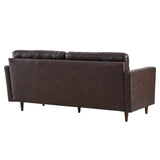 Modway Furniture Exalt Tufted Vegan Leather Sofa XRXT Brown EEI-6099-BRN