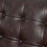 Modway Furniture Exalt Tufted Vegan Leather Sofa XRXT Brown EEI-6099-BRN