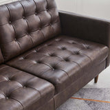 Modway Furniture Exalt Tufted Vegan Leather Sofa XRXT Brown EEI-6099-BRN