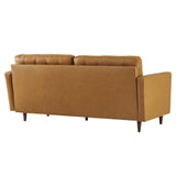 Modway Furniture Exalt Tufted Vegan Leather Sofa XRXT Tan EEI-6099-TAN