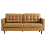 Modway Furniture Exalt Tufted Vegan Leather Sofa XRXT Tan EEI-6099-TAN