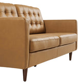 Modway Furniture Exalt Tufted Vegan Leather Sofa XRXT Tan EEI-6099-TAN