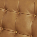 Modway Furniture Exalt Tufted Vegan Leather Loveseat 0423 Tan EEI-6100-TAN