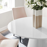 Modway Furniture Provision 47" Round Dining Table XRXT White EEI-6101-WHI