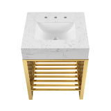 Modway Furniture Gridiron 24" Bathroom Vanity 0423 White Gold EEI-6103-WHI-GLD