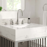 Modway Furniture Gridiron 24" Bathroom Vanity 0423 White Silver EEI-6103-WHI-SLV