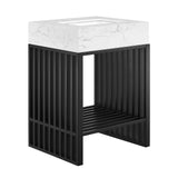 Modway Furniture Gridiron 24" Bathroom Vanity 0423 White Black EEI-6104-WHI-BLK