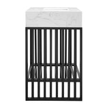 Modway Furniture Gridiron 24" Bathroom Vanity 0423 White Black EEI-6104-WHI-BLK