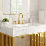 Modway Furniture Gridiron 36" Bathroom Vanity 0423 White Gold EEI-6107-WHI-GLD