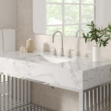 Modway Furniture Gridiron Bathroom Vanity 0423 White Silver EEI-6109-WHI-SLV