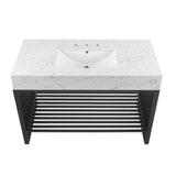 Modway Furniture Gridiron 48" Bathroom Vanity 0423 White Black EEI-6110-WHI-BLK
