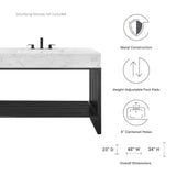 Modway Furniture Gridiron 48" Bathroom Vanity 0423 White Black EEI-6110-WHI-BLK