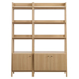 Modway Furniture Bixby Wood Bookshelves - Set of 2 0423 Oak EEI-6113-OAK