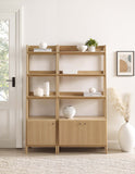 Modway Furniture Bixby Wood Bookshelves - Set of 2 0423 Oak EEI-6113-OAK