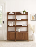 Modway Furniture Bixby Wood Bookshelves - Set of 2 0423 Walnut EEI-6113-WAL
