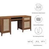 Modway Furniture Soma 63" Office Desk 0423 Walnut EEI-6117-WAL