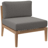Modway Furniture Clearwater Outdoor Patio Teak Wood Sofa 0423 Gray Graphite EEI-6120-GRY-GPH