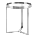 Modway Furniture Relay Side Table 0423 Silver EEI-6151-SLV