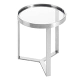 Modway Furniture Relay Side Table 0423 Silver EEI-6151-SLV