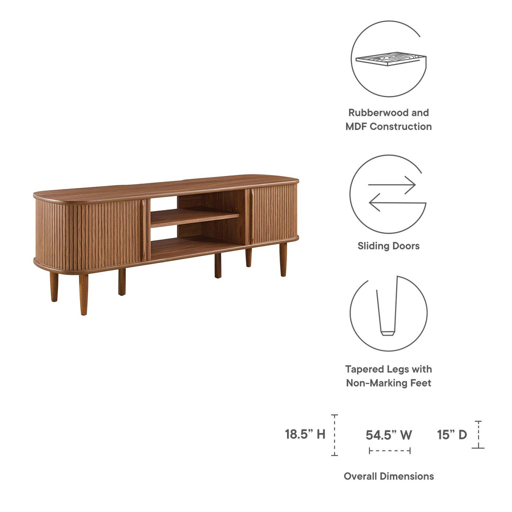 Modway Furniture Contour 55" TV Stand 0423 Walnut EEI-6158-WAL