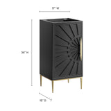 Modway Furniture Awaken 18" Bathroom Vanity Cabinet 0423 Black EEI-6159-BLK